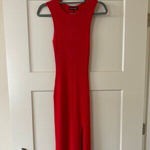 Women's Sexy Ribbed Knit Tank Sleeveless Midi Summer Dress